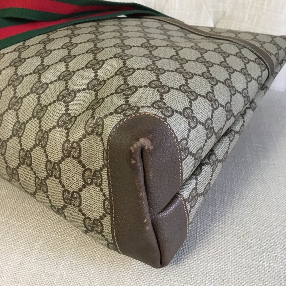 Gucci authentic brown monogram coated canvas large tote bag - Picture 11 of 16